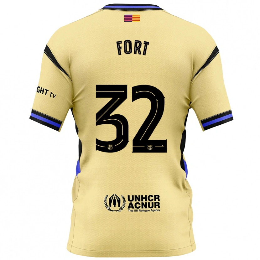 Danxen Män Héctor Fort #32 Gul Svart Bortatröja Matchtröjor 2025/26 Tröjor T-Tröja
