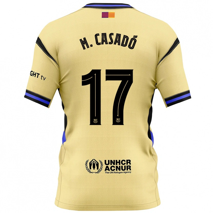 Danxen Män Marc Casadó #17 Gul Svart Bortatröja Matchtröjor 2025/26 Tröjor T-Tröja