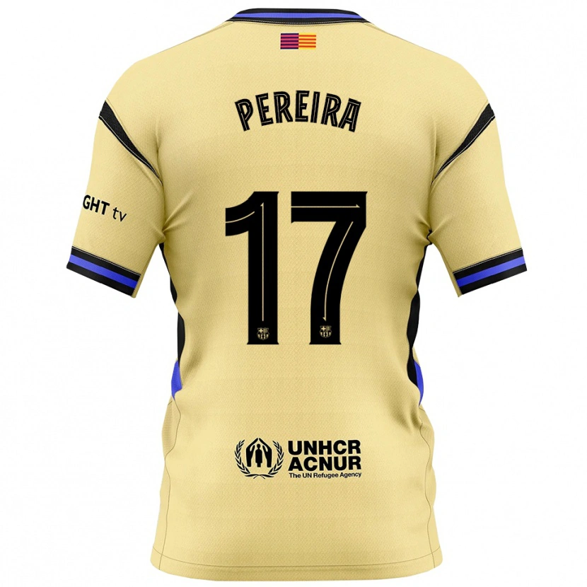 Danxen Män Andrea Pereira #17 Gul Svart Bortatröja Matchtröjor 2025/26 Tröjor T-Tröja