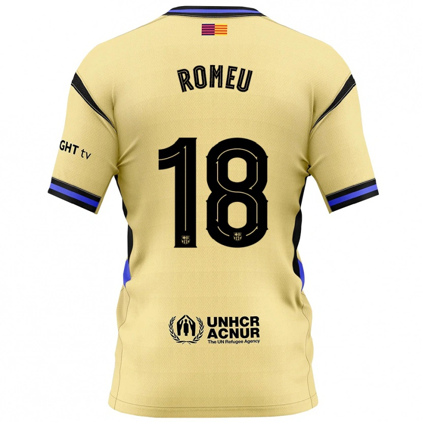 Danxen Män Oriol Romeu #18 Gul Svart Bortatröja Matchtröjor 2025/26 Tröjor T-Tröja