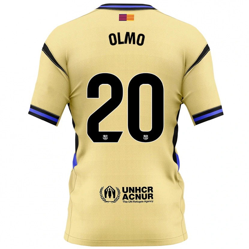 Danxen Män Dani Olmo #20 Gul Svart Bortatröja Matchtröjor 2025/26 Tröjor T-Tröja