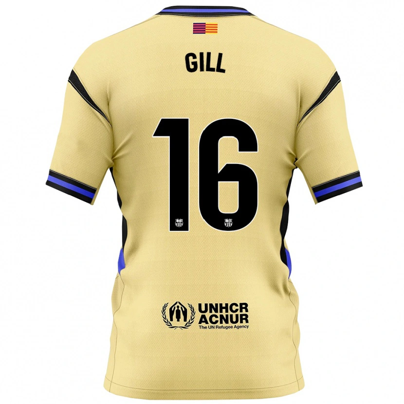 Danxen Män Adrian Gill #16 Gul Svart Bortatröja Matchtröjor 2025/26 Tröjor T-Tröja
