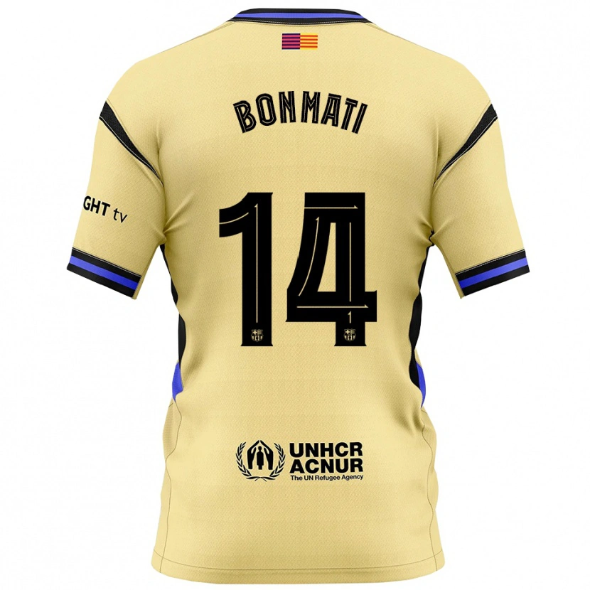 Danxen Män Aitana Bonmati #14 Gul Svart Bortatröja Matchtröjor 2025/26 Tröjor T-Tröja