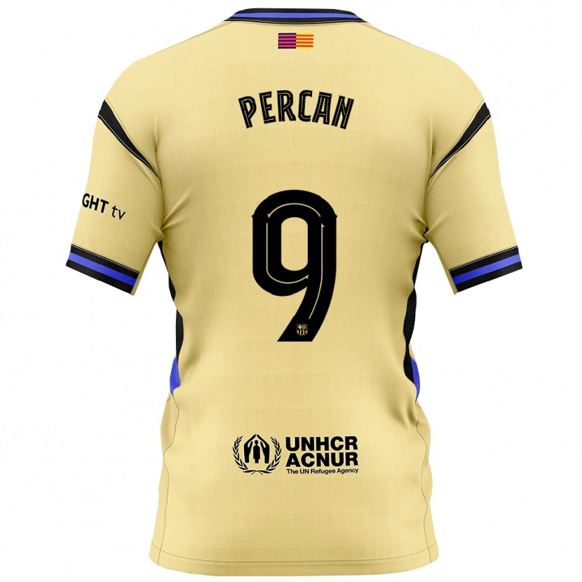 Danxen Män Diego Percan #9 Gul Svart Bortatröja Matchtröjor 2025/26 Tröjor T-Tröja