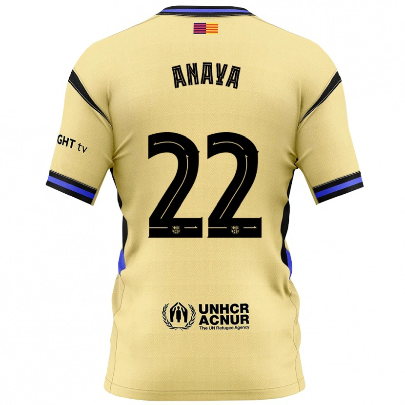 Danxen Män Joan Anaya #22 Gul Svart Bortatröja Matchtröjor 2025/26 Tröjor T-Tröja
