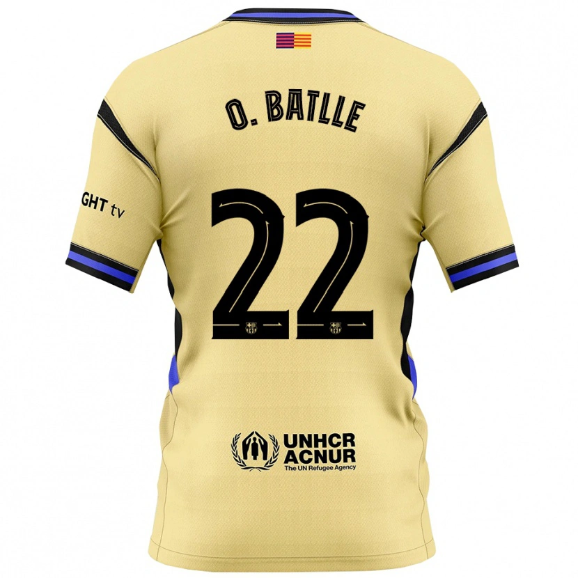 Danxen Män Ona Batlle #22 Gul Svart Bortatröja Matchtröjor 2025/26 Tröjor T-Tröja
