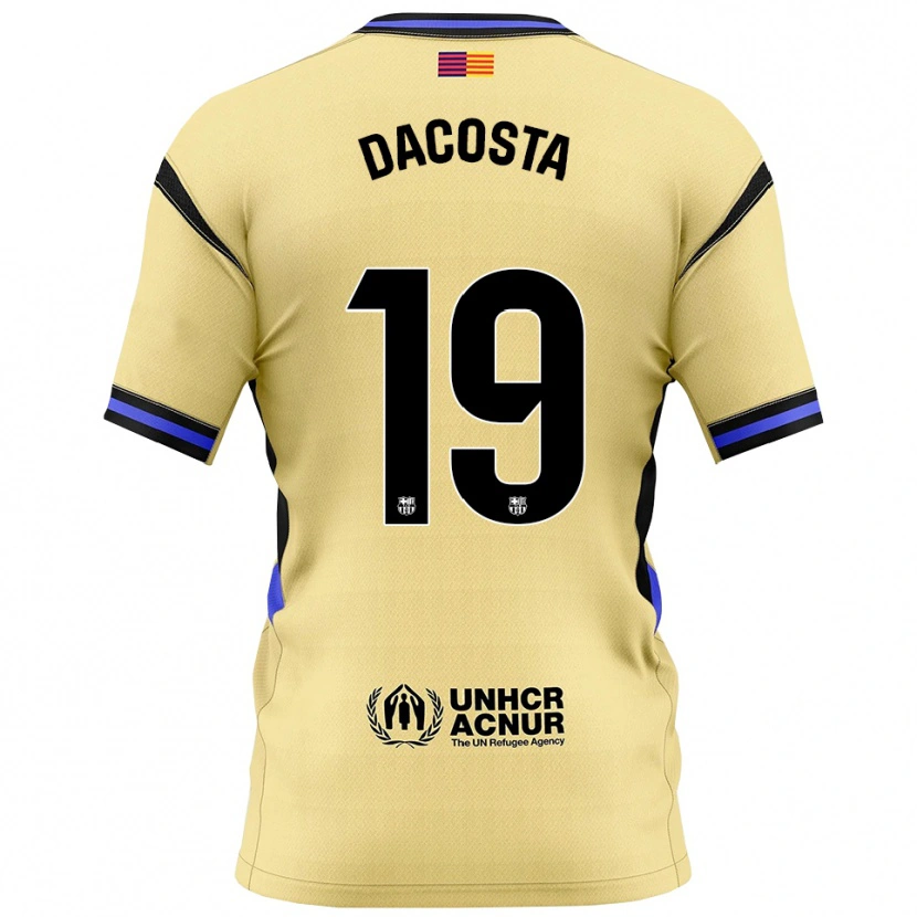 Danxen Män Raúl Dacosta #19 Gul Svart Bortatröja Matchtröjor 2025/26 Tröjor T-Tröja