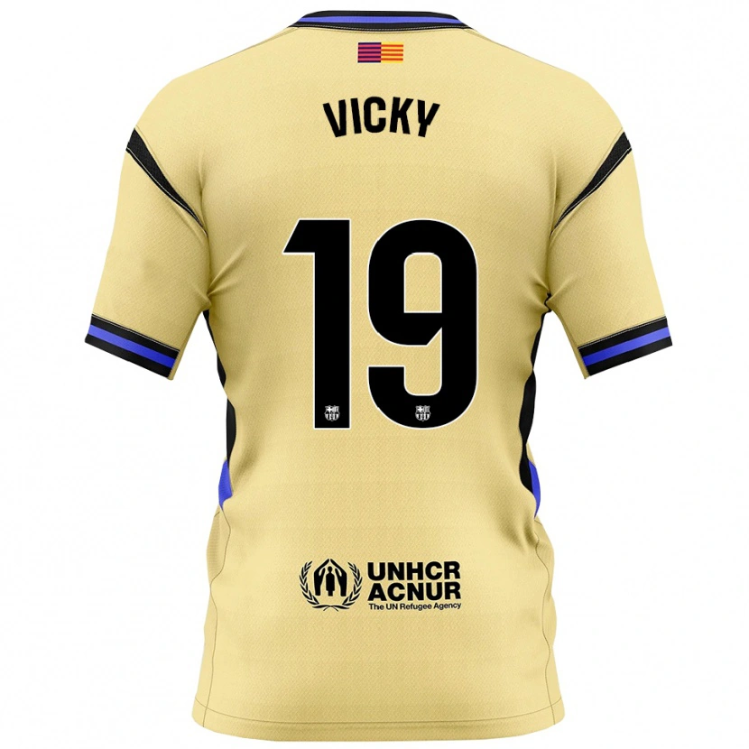 Danxen Män Vicky López #19 Gul Svart Bortatröja Matchtröjor 2025/26 Tröjor T-Tröja