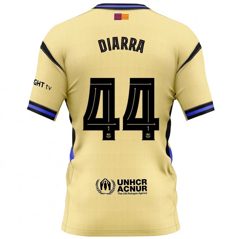Danxen Män Ibrahim Diarra #44 Gul Svart Bortatröja Matchtröjor 2025/26 Tröjor T-Tröja
