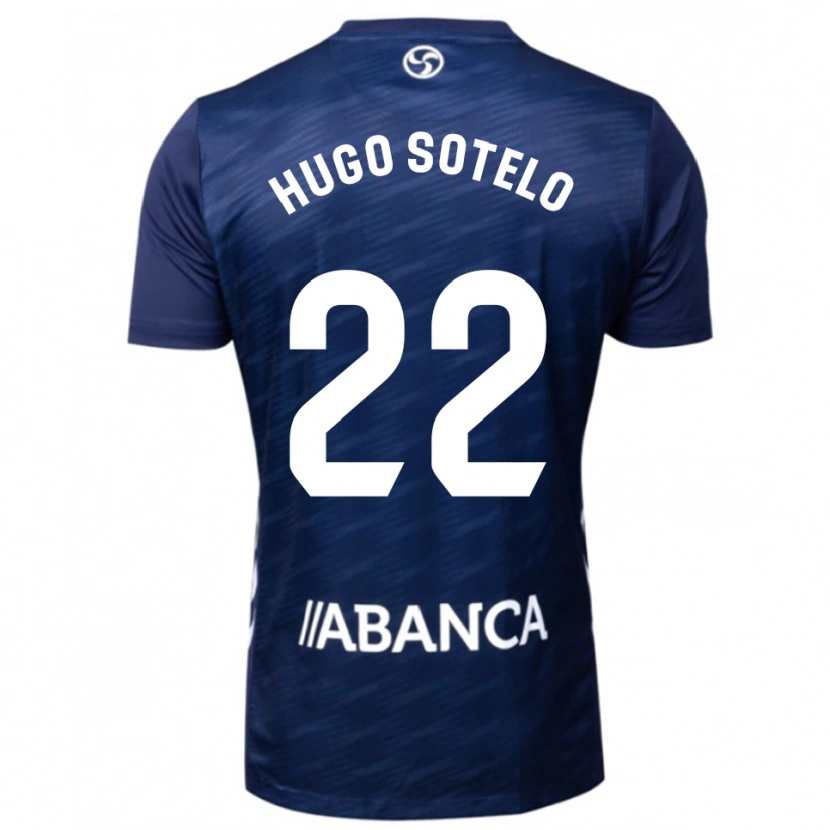 Danxen Män Hugo Sotelo #22 Marinblå Vit Bortatröja Matchtröjor 2025/26 Tröjor T-Tröja