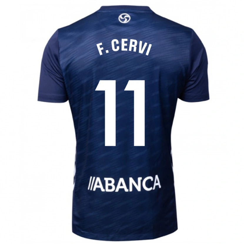 Danxen Män Franco Cervi #11 Marinblå Vit Bortatröja Matchtröjor 2025/26 Tröjor T-Tröja
