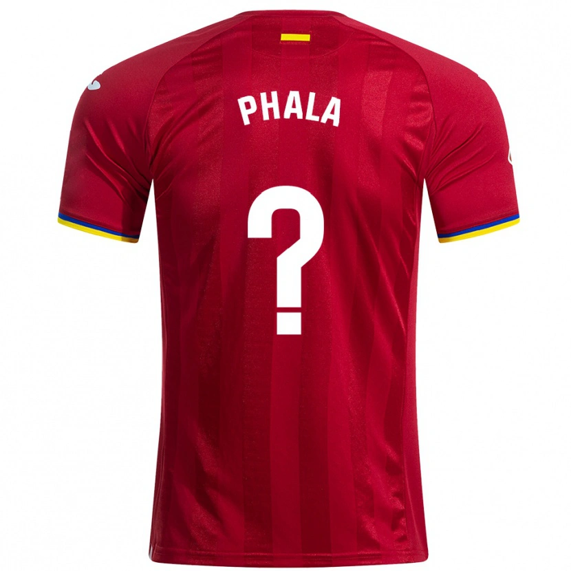 Danxen Män Bonginkosi Phala #0 Röd Gul Blå Bortatröja Matchtröjor 2025/26 Tröjor T-Tröja