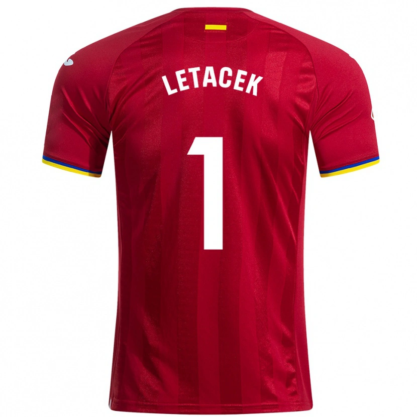 Danxen Män Jiri Letacek #1 Röd Gul Blå Bortatröja Matchtröjor 2025/26 Tröjor T-Tröja