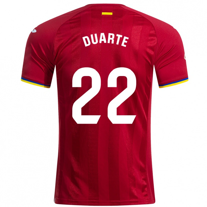 Danxen Män Domingos Duarte #22 Röd Gul Blå Bortatröja Matchtröjor 2025/26 Tröjor T-Tröja