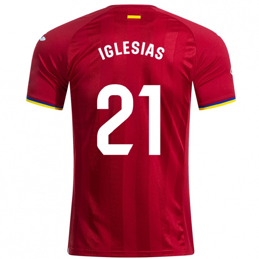 Danxen Män Juan Iglesias #21 Röd Gul Blå Bortatröja Matchtröjor 2025/26 Tröjor T-Tröja