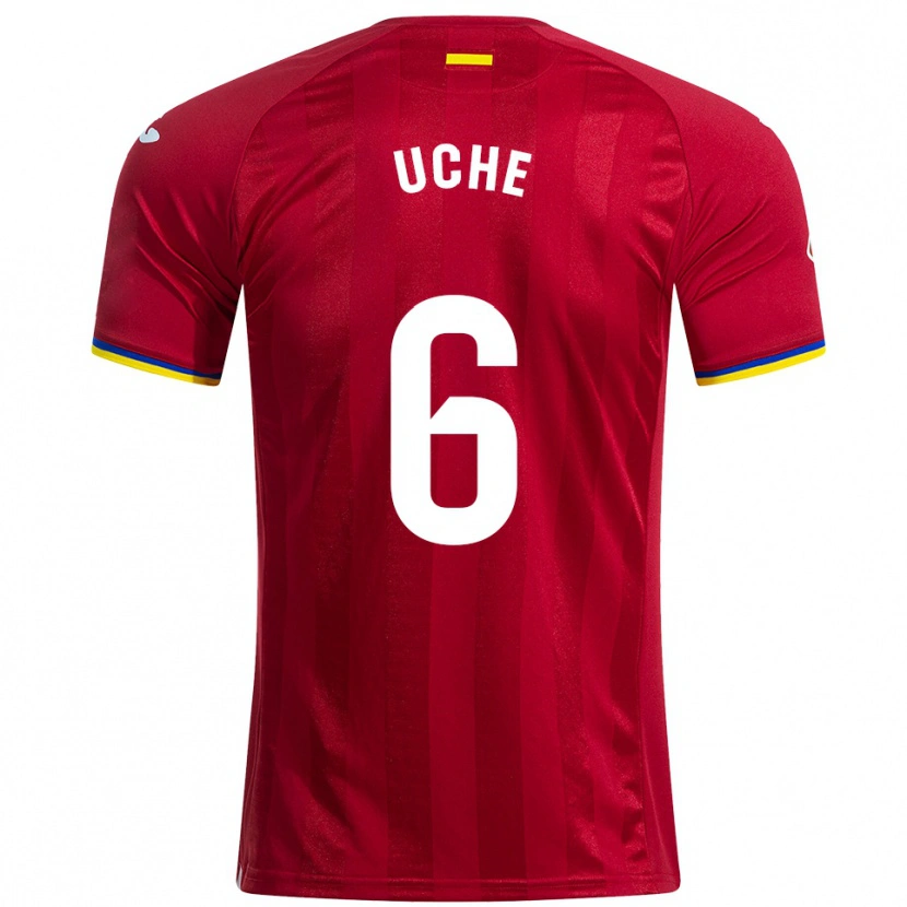 Danxen Män Christantus Uche #6 Röd Gul Blå Bortatröja Matchtröjor 2025/26 Tröjor T-Tröja