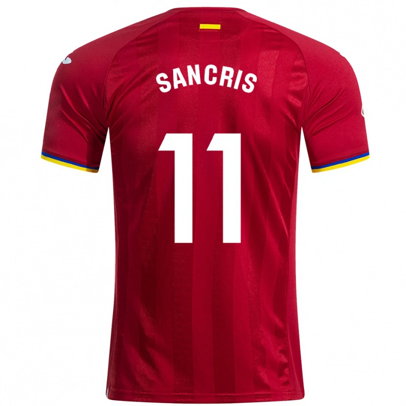 Danxen Män Álex Sancris #11 Röd Gul Blå Bortatröja Matchtröjor 2025/26 Tröjor T-Tröja