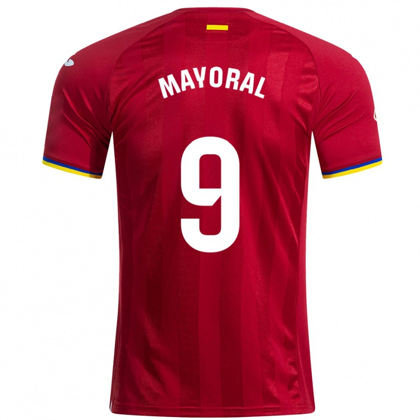 Danxen Män Borja Mayoral #9 Röd Gul Blå Bortatröja Matchtröjor 2025/26 Tröjor T-Tröja