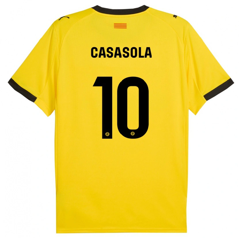 Danxen Män Derek Casasola #10 Gul Svart Bortatröja Matchtröjor 2025/26 Tröjor T-Tröja