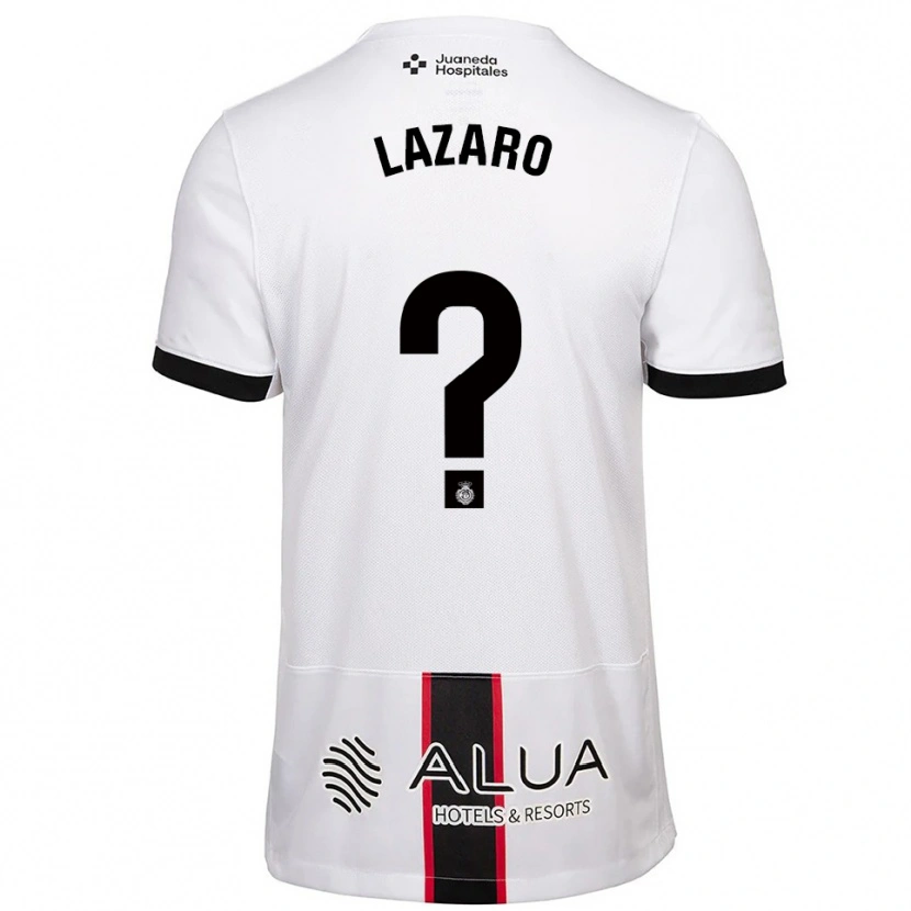 Danxen Män Victor Lázaro #0 Vit Svart Bortatröja Matchtröjor 2025/26 Tröjor T-Tröja