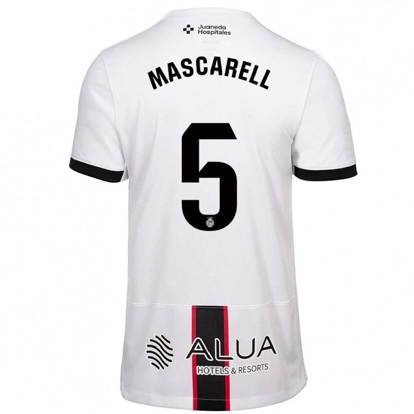Danxen Män Omar Mascarell #5 Vit Svart Bortatröja Matchtröjor 2025/26 Tröjor T-Tröja