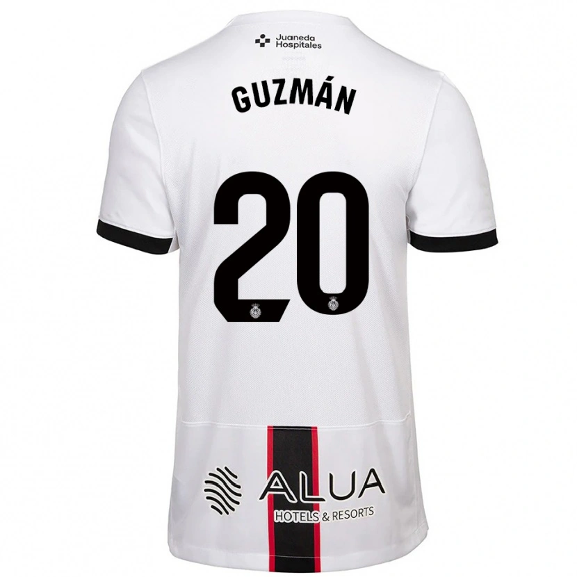 Danxen Män Samuel Guzmán #20 Vit Svart Bortatröja Matchtröjor 2025/26 Tröjor T-Tröja