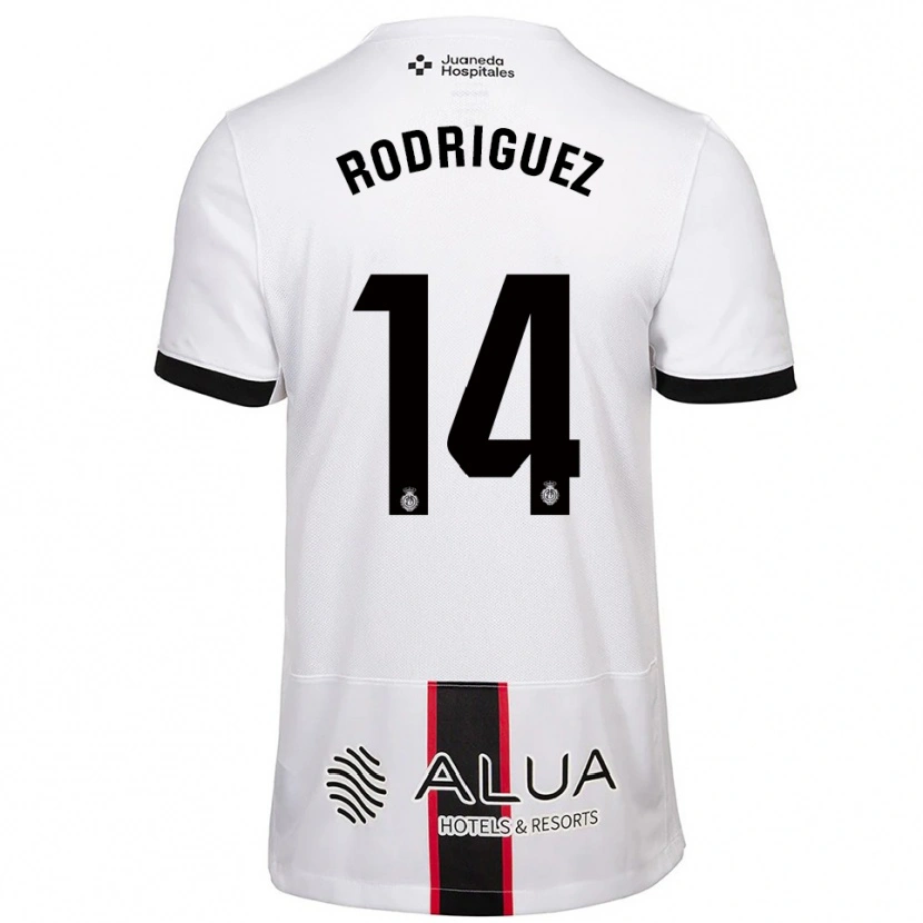 Danxen Män Diego Rodríguez #14 Vit Svart Bortatröja Matchtröjor 2025/26 Tröjor T-Tröja
