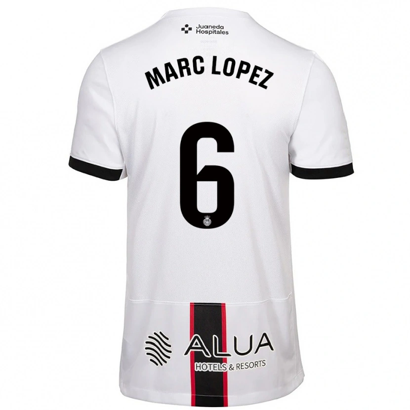Danxen Män Marc López #6 Vit Svart Bortatröja Matchtröjor 2025/26 Tröjor T-Tröja