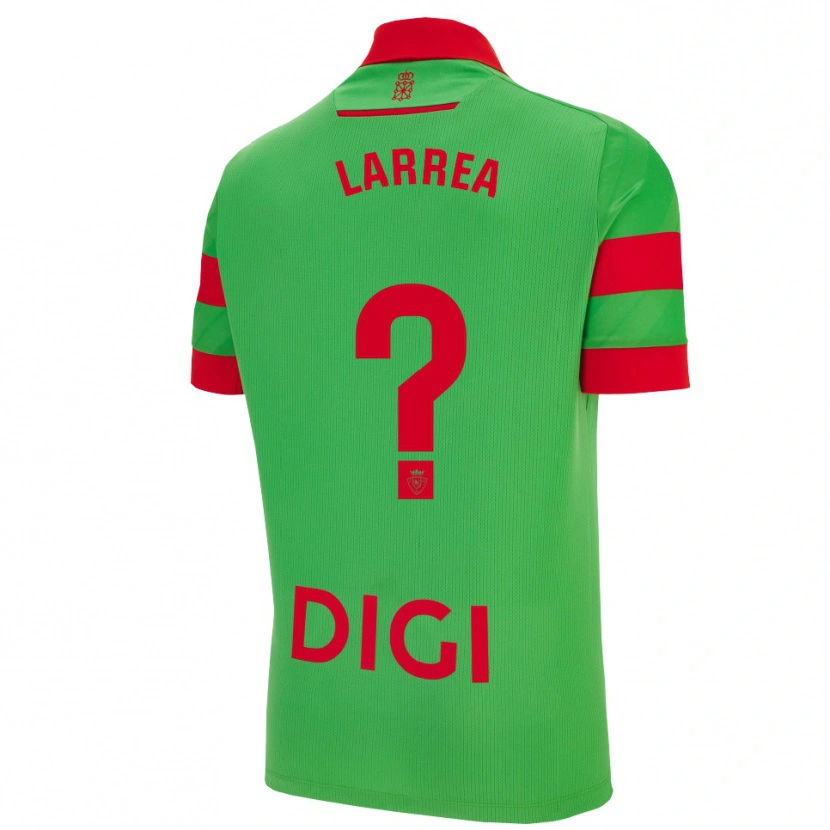 Danxen Män Unai Larrea #0 Grön Röd Bortatröja Matchtröjor 2025/26 Tröjor T-Tröja