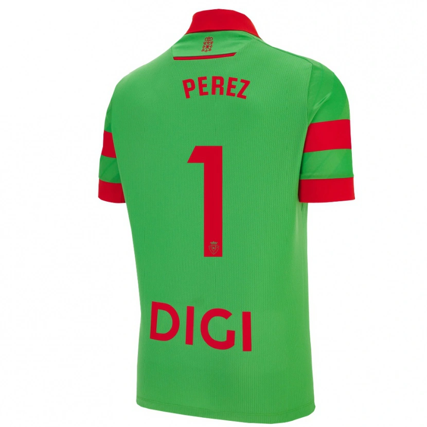 Danxen Män Silvia Pérez Fernández De Romarategui #1 Grön Röd Bortatröja Matchtröjor 2025/26 Tröjor T-Tröja