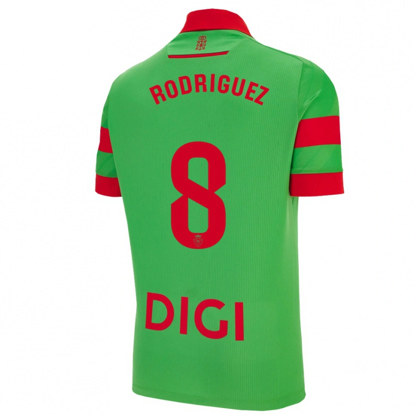 Danxen Män Vanessa Rodríguez Iribarren #8 Grön Röd Bortatröja Matchtröjor 2025/26 Tröjor T-Tröja