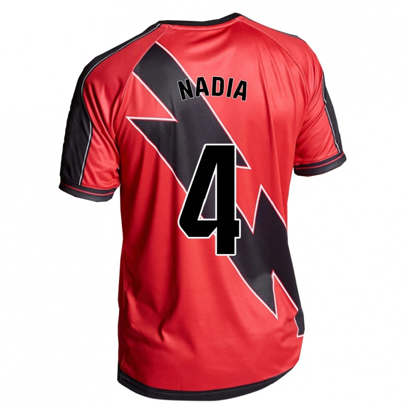 Danxen Män Nadia Dopico Díaz #4 Röd Svart Bortatröja Matchtröjor 2025/26 Tröjor T-Tröja