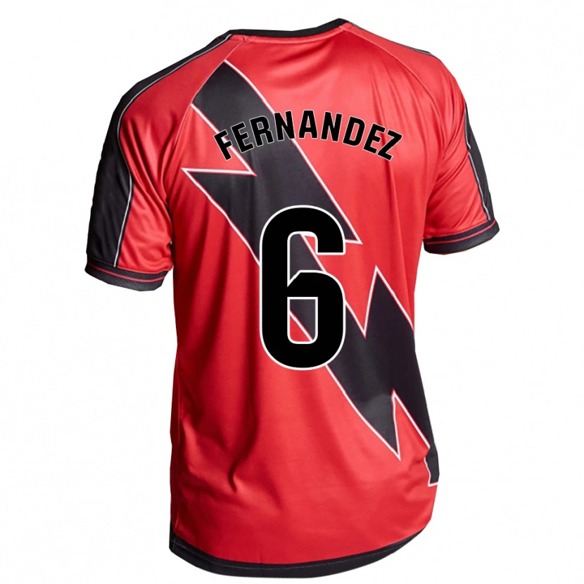 Danxen Män Paula Fernández #6 Röd Svart Bortatröja Matchtröjor 2025/26 Tröjor T-Tröja