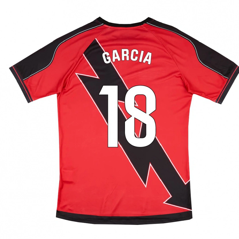 Danxen Män Álvaro García #18 Röd Svart Bortatröja Matchtröjor 2025/26 Tröjor T-Tröja