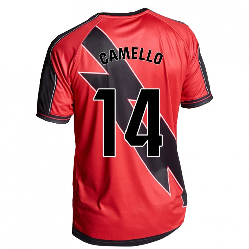 Danxen Män Sergio Camello #14 Röd Svart Bortatröja Matchtröjor 2025/26 Tröjor T-Tröja