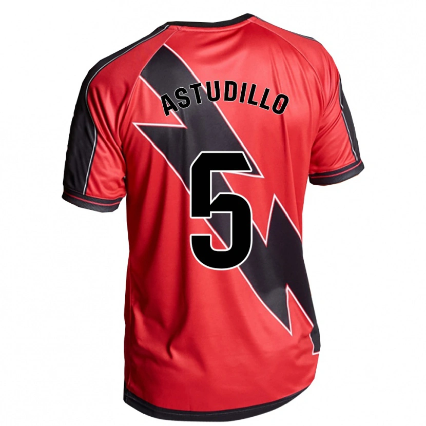 Danxen Män Maikerlin Astudillo #5 Röd Svart Bortatröja Matchtröjor 2025/26 Tröjor T-Tröja