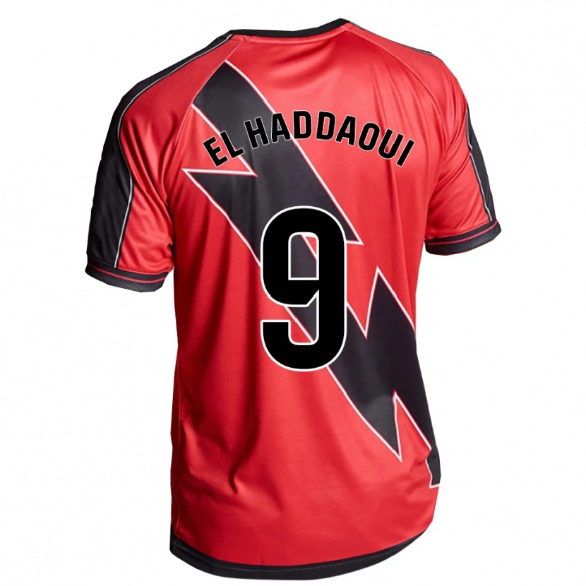 Danxen Män Hamza El Haddaoui #9 Röd Svart Bortatröja Matchtröjor 2025/26 Tröjor T-Tröja