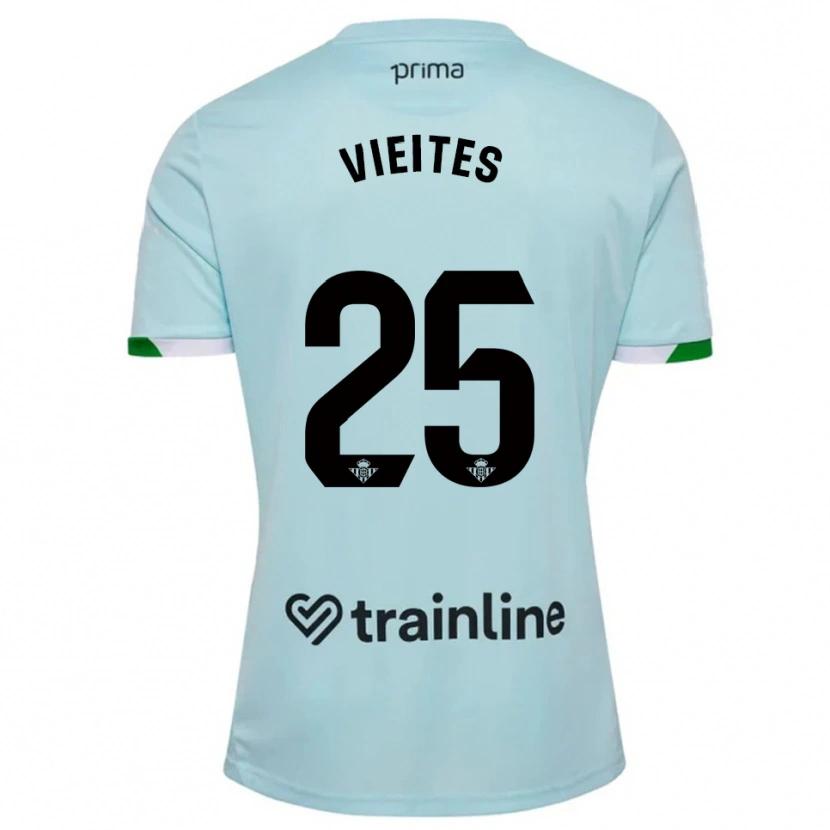 Danxen Män Fran Vieites #25 Himmelsblå Grön Bortatröja Matchtröjor 2025/26 Tröjor T-Tröja