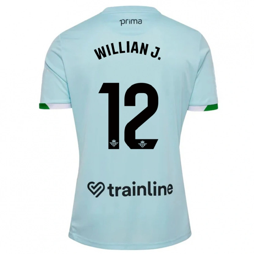Danxen Män Willian Jose #12 Himmelsblå Grön Bortatröja Matchtröjor 2025/26 Tröjor T-Tröja