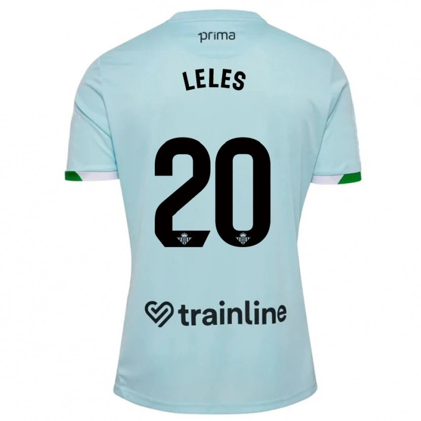 Danxen Män María De Los Ángeles Carrión Egido #20 Himmelsblå Grön Bortatröja Matchtröjor 2025/26 Tröjor T-Tröja