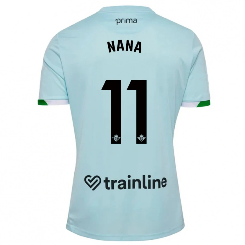 Danxen Män Nuria Ligero Fernández #11 Himmelsblå Grön Bortatröja Matchtröjor 2025/26 Tröjor T-Tröja