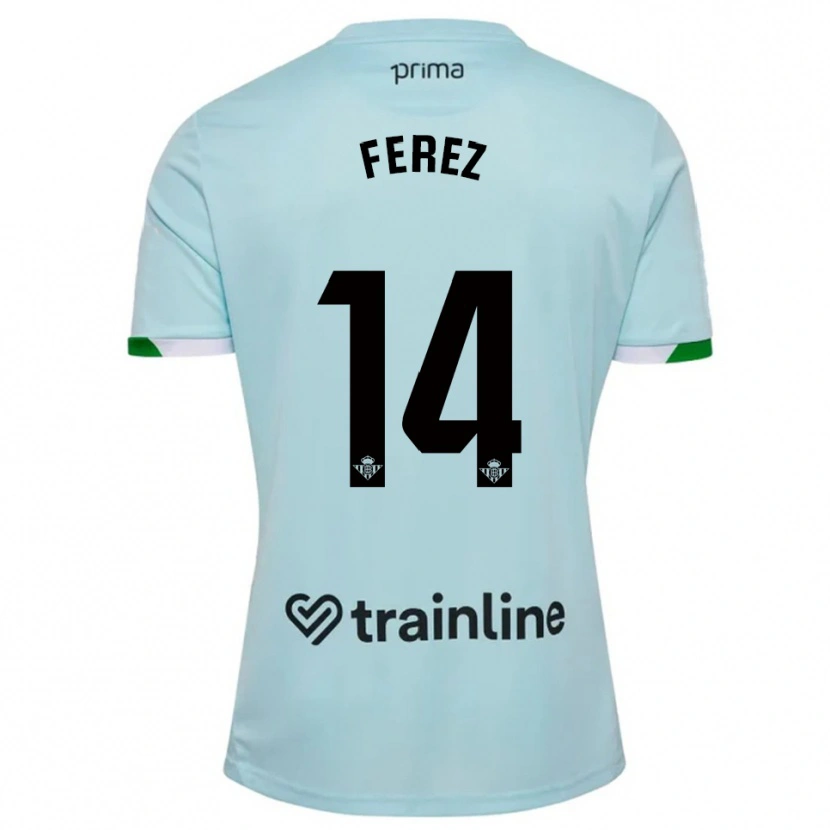 Danxen Män Carolina Férez #14 Himmelsblå Grön Bortatröja Matchtröjor 2025/26 Tröjor T-Tröja