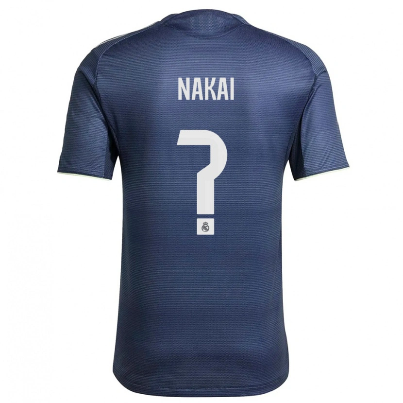 Danxen Män Takuhiro Nakai #0 Marinblå Silver Bortatröja Matchtröjor 2025/26 Tröjor T-Tröja
