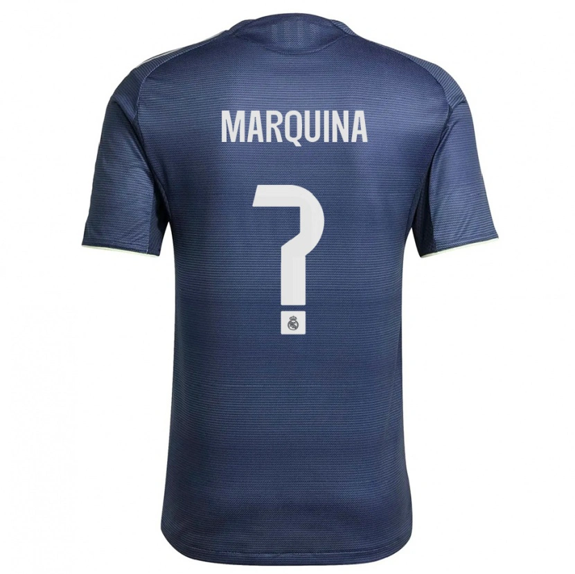 Danxen Män Guillermo Marquina #0 Marinblå Silver Bortatröja Matchtröjor 2025/26 Tröjor T-Tröja