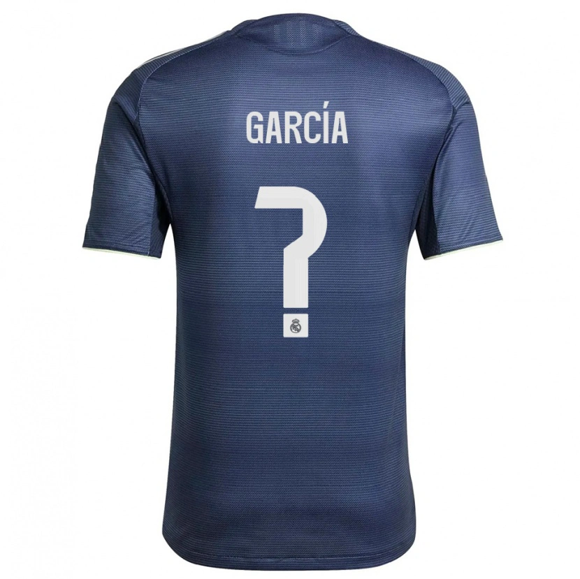 Danxen Män Andrés García #0 Marinblå Silver Bortatröja Matchtröjor 2025/26 Tröjor T-Tröja