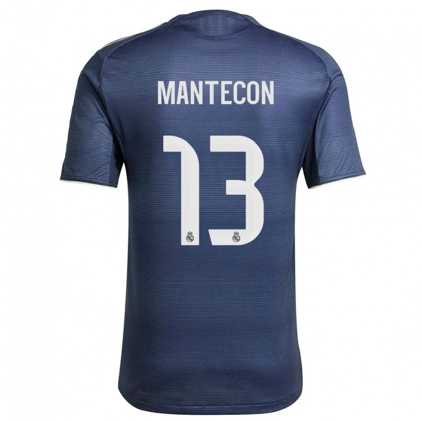 Danxen Män Hugo Mantecón #13 Marinblå Silver Bortatröja Matchtröjor 2025/26 Tröjor T-Tröja