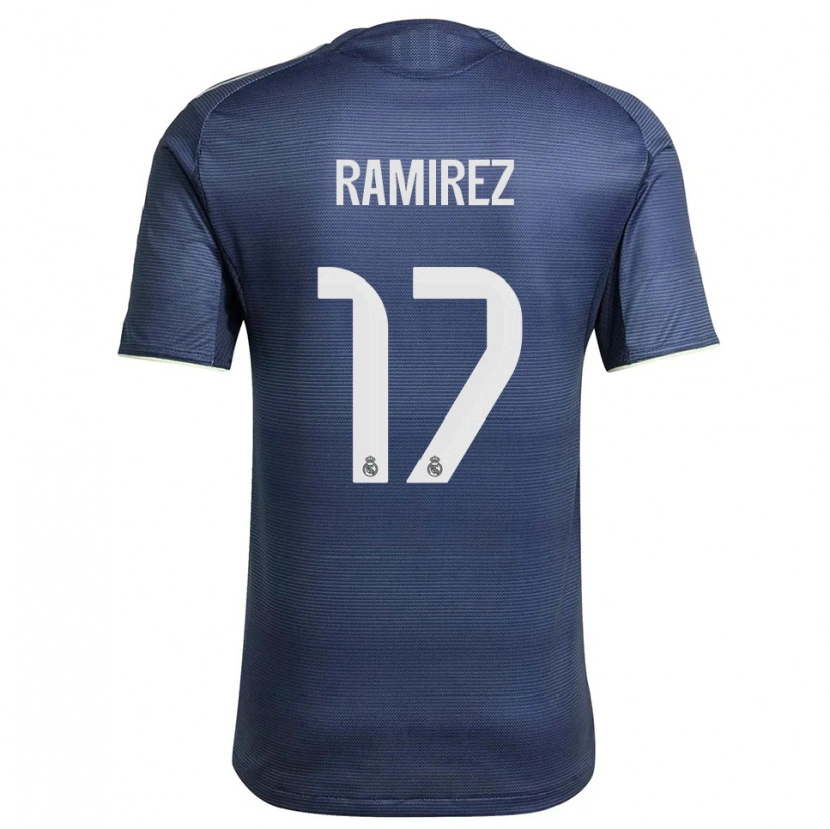 Danxen Män Darío Ramírez #17 Marinblå Silver Bortatröja Matchtröjor 2025/26 Tröjor T-Tröja