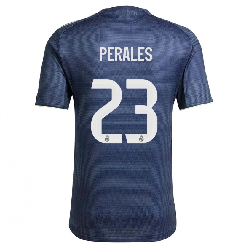 Danxen Män Miguel Perales #23 Marinblå Silver Bortatröja Matchtröjor 2025/26 Tröjor T-Tröja