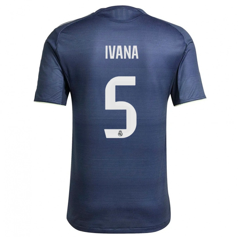 Danxen Män Ivana Andres #5 Marinblå Silver Bortatröja Matchtröjor 2025/26 Tröjor T-Tröja