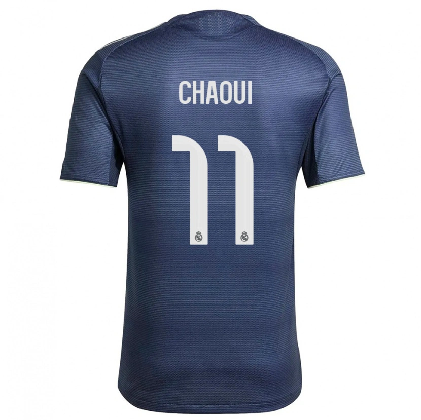 Danxen Män Omar Chaoui #11 Marinblå Silver Bortatröja Matchtröjor 2025/26 Tröjor T-Tröja